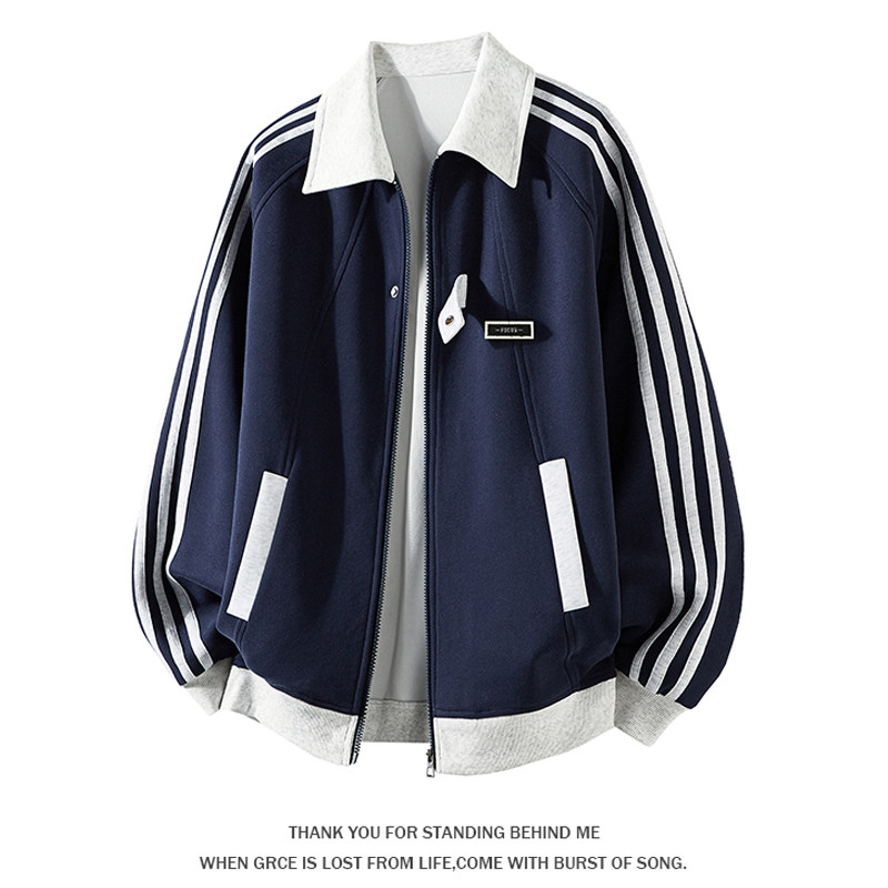 男士开衫外套2026春季新款长袖卫衣宽松休闲青少年百搭运动上衣服,男装,棒球夹克,淘宝优惠券,粉丝福利购,淘宝优惠卷