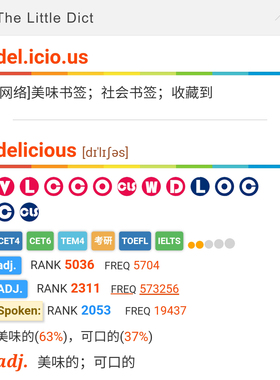 The Little Dict词根记忆词缀词频词源mdx词典库英语词典软件app