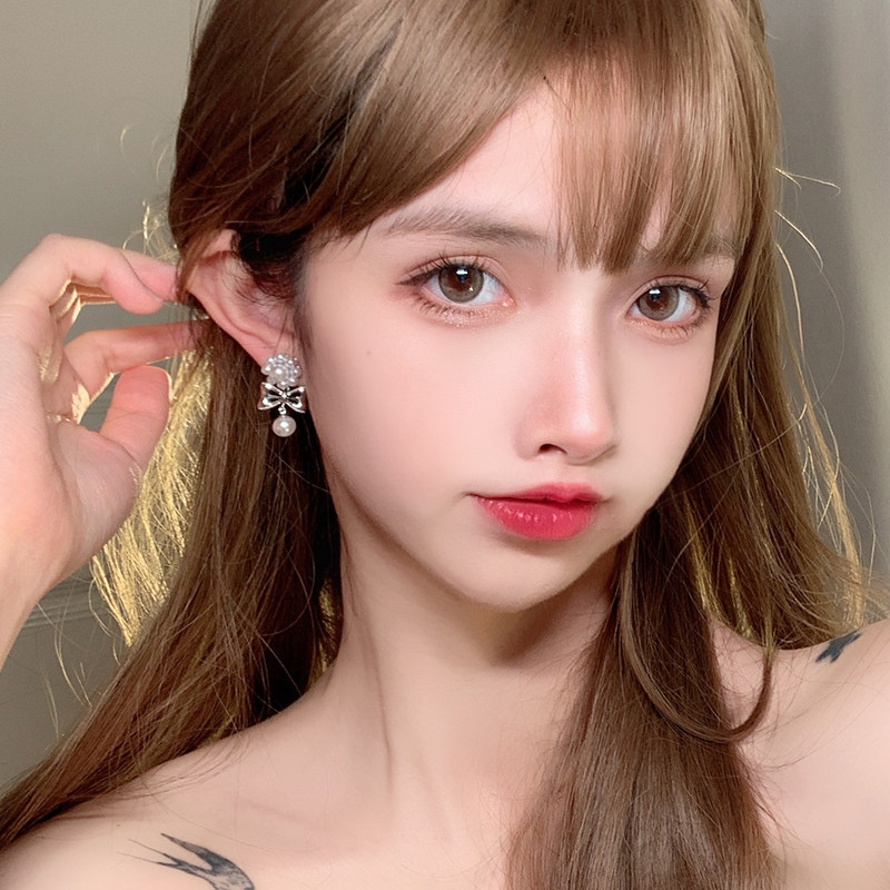 NYU·NYU珍珠花环蝴蝶结百搭耳钉个性气质女感网红耳环nyunyu新款