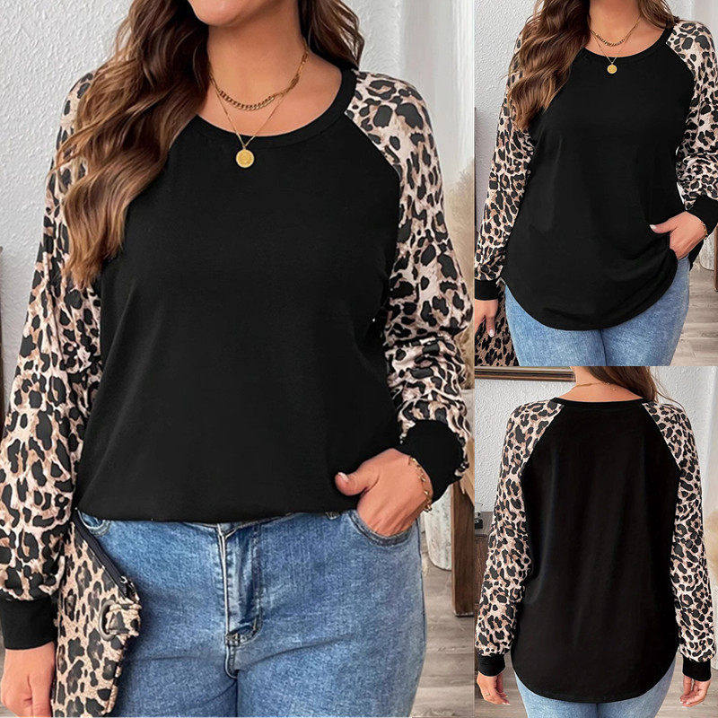 plus size long sleeved women T-shirt casual tops大码女装上衣