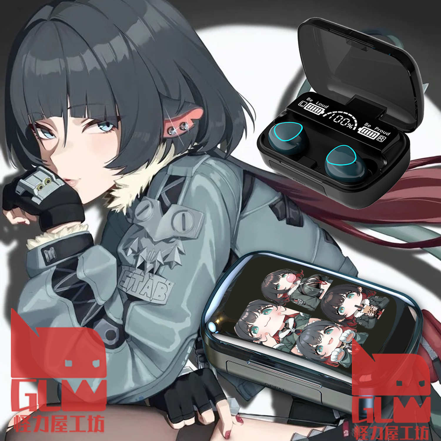 简·杜无线蓝牙耳机数显充电舱