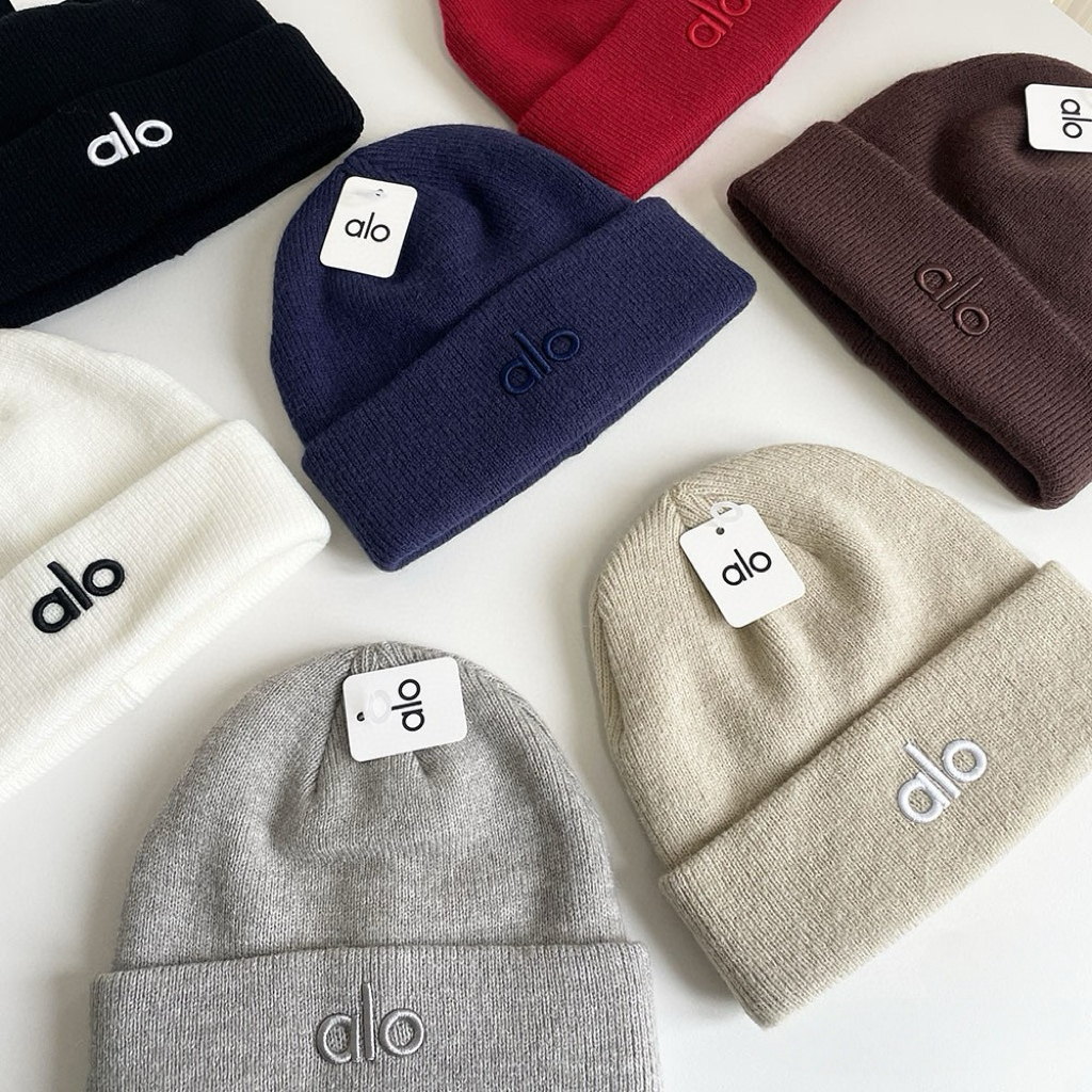 韩版2025新款字母刺绣针织帽