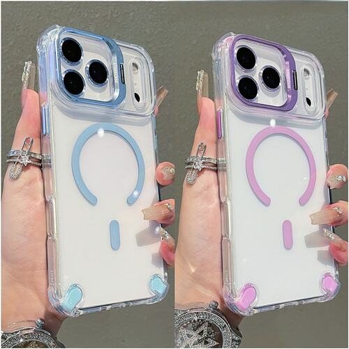 透明磁吸适用于苹果17promax手机壳新款iPhone15plus防摔lphone14pm带磁性13promas可无线充电带支架16promx