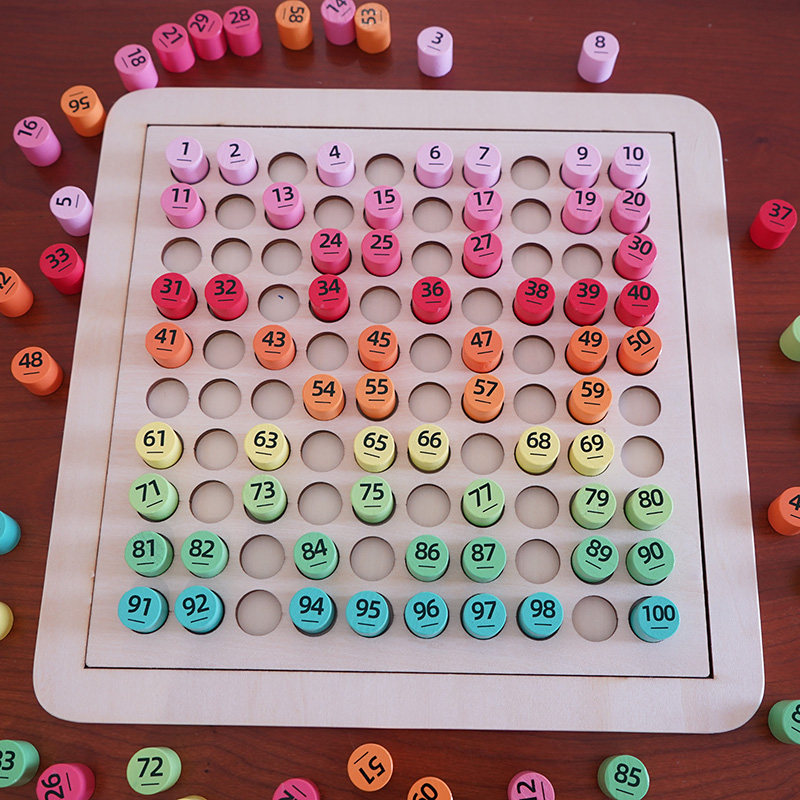 宝宝1-100数字学习排序板认知幼儿儿童益智早教智力启蒙玩具