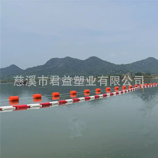 河道拦网浮漂 中间通孔串联水面浮筒式隔污带 直径0.4米长度1米