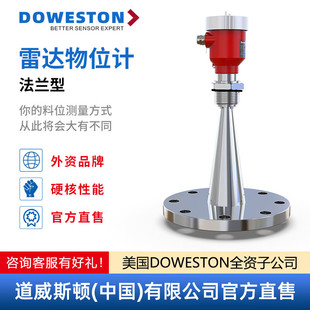 道威斯顿法兰型雷达物位计料位式计水位计远程高频导波河道酸碱液