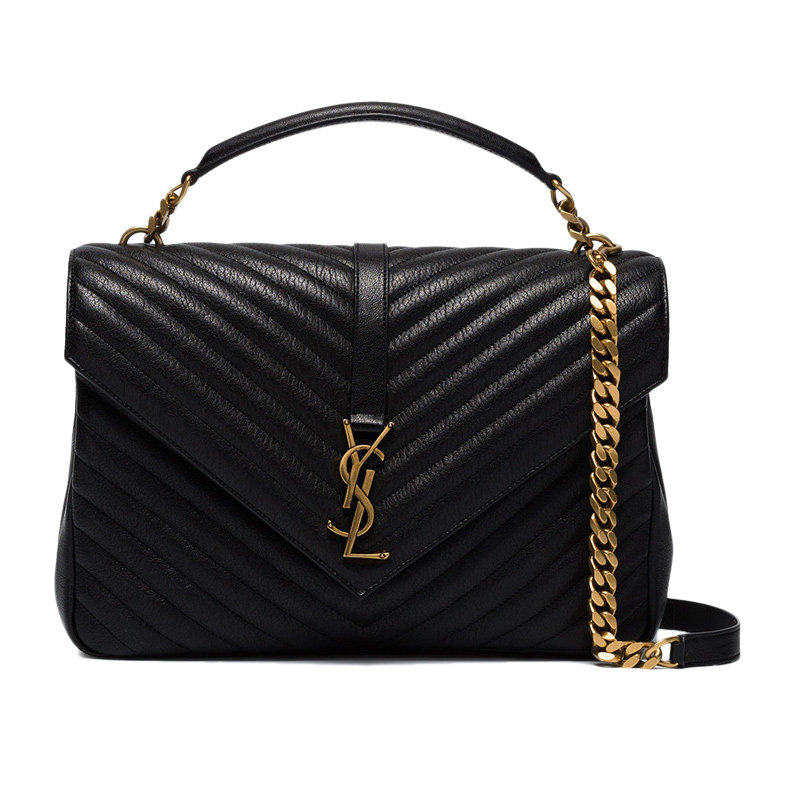 YSL 圣罗兰 女士黑色时尚斜挎包 487212-BRM07-1000