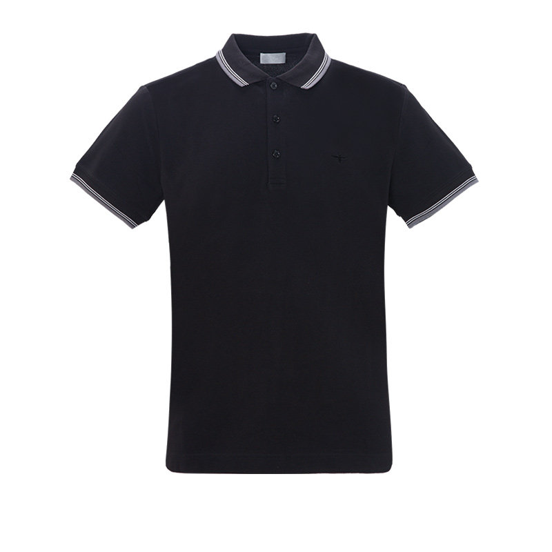 Dior Homme 迪奥 新款男士黑色圆领T恤棉质Polo衫