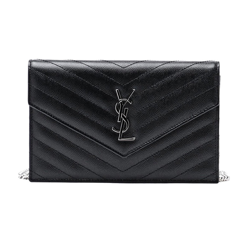 YSL 圣罗兰 黑色女士手拿包 393953-BOW02-1000
