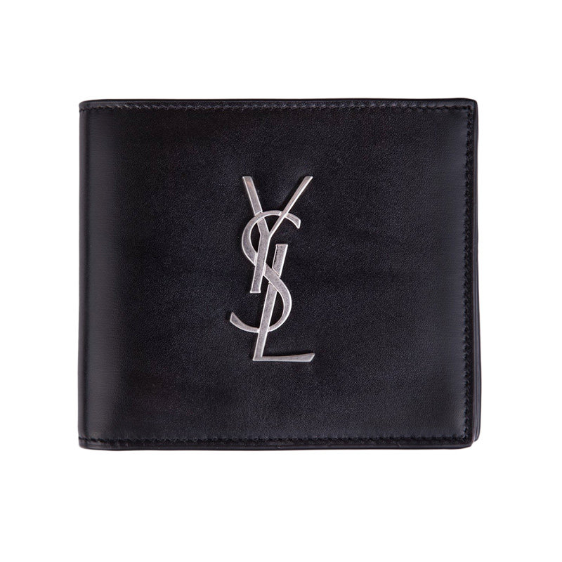 YSL 圣罗兰 女士黑色小牛皮钱包 453276-0SX0E-1000