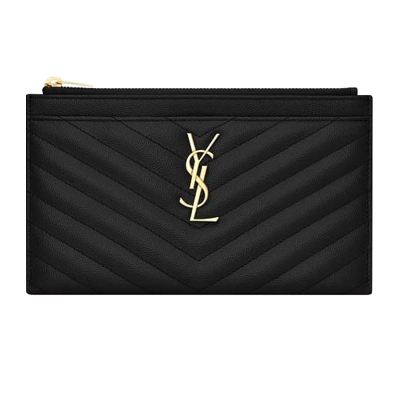YSL 圣罗兰 女士黑色手拿包 504922-BOW01-1000