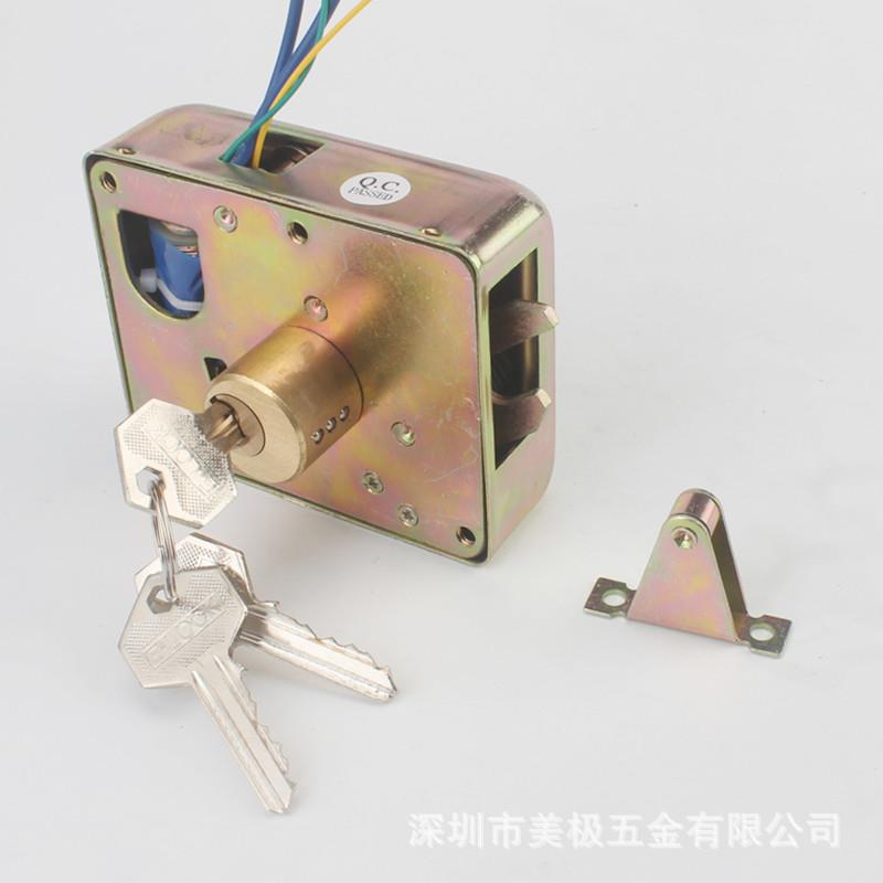 带锁芯钥匙电子柜锁12v储物柜锁箱柜锁电控锁智能锁超市寄存柜锁