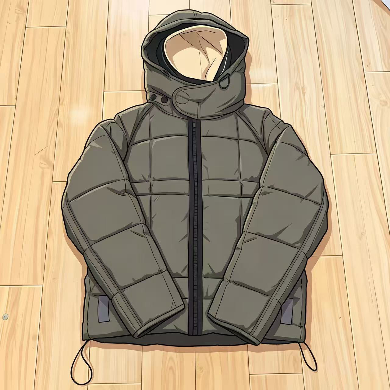 thumbnail for COL Autonomous 06aw Extinction Fishnet Standard Hooded Down Jacket
