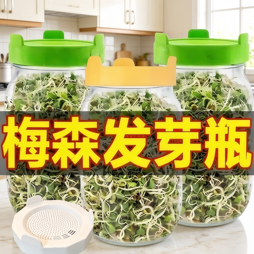 家用生豆芽梅森瓶水培芽菜发芽罐