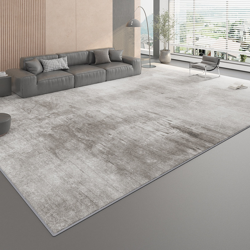 高级感灰色地毯客厅沙发茶几毯意式极简轻奢卧室床边满铺耐脏地垫