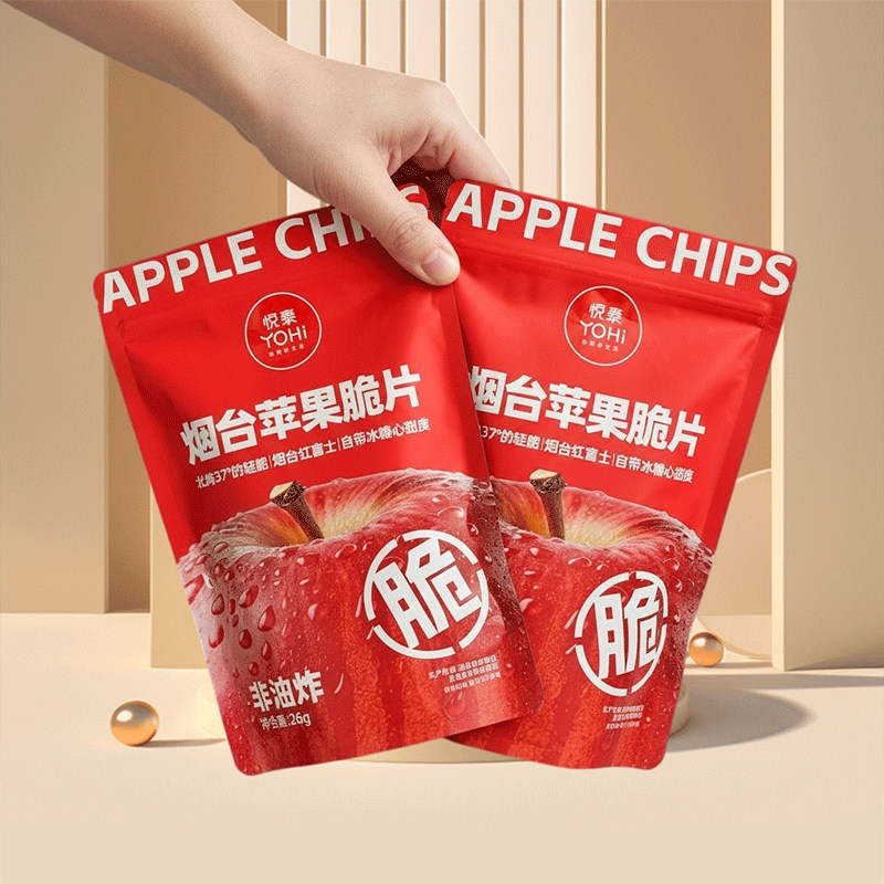 悦泰苹果脆片非油炸即食烟台红富士苹果干零食旅游伴手礼山东特产