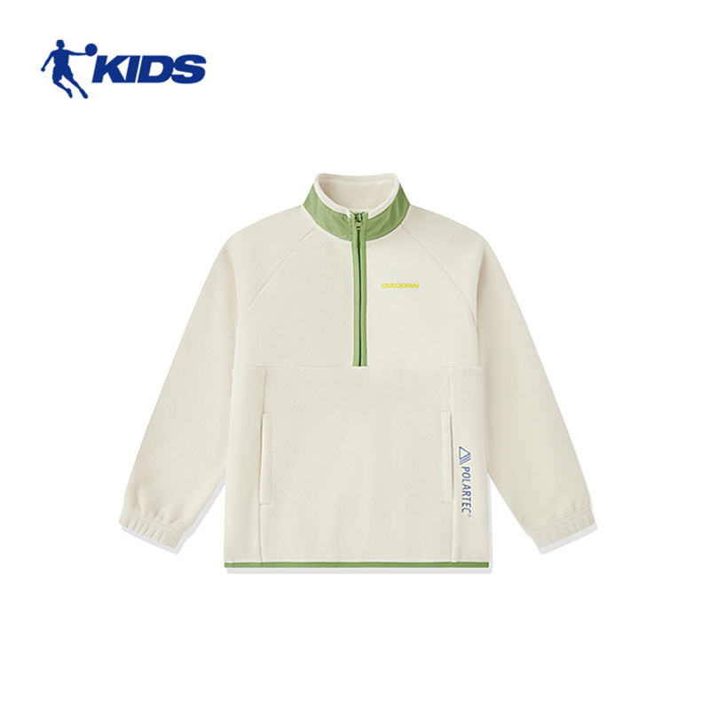 乔丹童装男2025年春季新款学生保暖儿童卫衣男女上衣外套T8443111