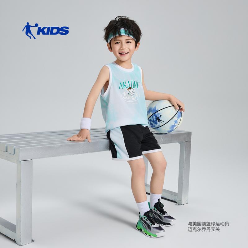 商场同款乔丹儿童篮球服男小童满印户外透气篮球套装TDANTC262207