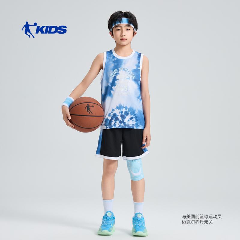 商场同款乔丹儿童篮球服男大童满印户外透气篮球套装TDANTA262154
