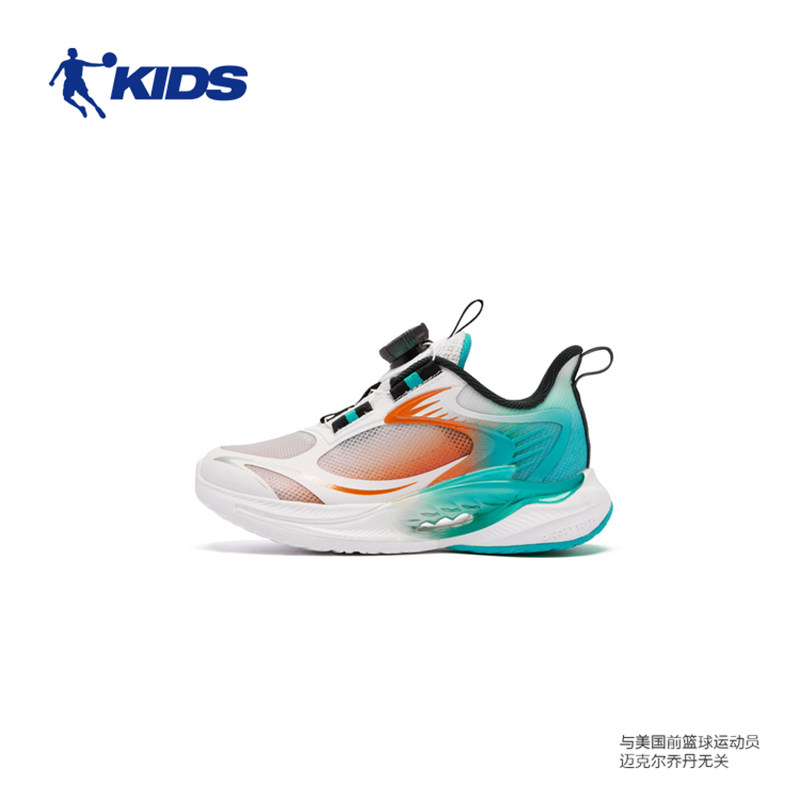 乔丹儿童跑步鞋2025秋冬6.0透气男小童轻便旋纽运动鞋T5521201
