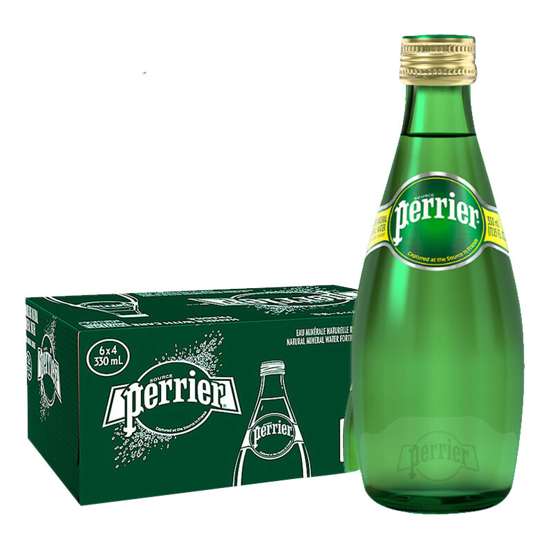 法国perrier巴黎水330ml气泡水