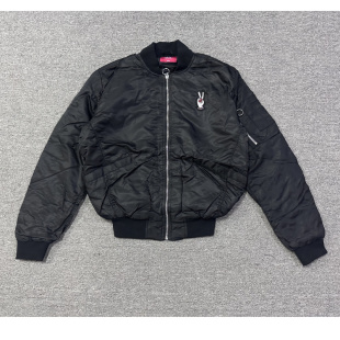 值 尾货 ma1贴布绣花重工机车感酷帅夹棉防风飞行员夹克棉服外套