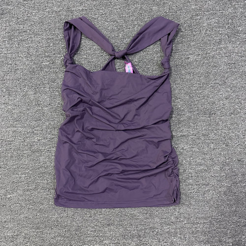 ed家设计感扭结打褶高弹荡领吊带辣妹上衣 外贸尾货