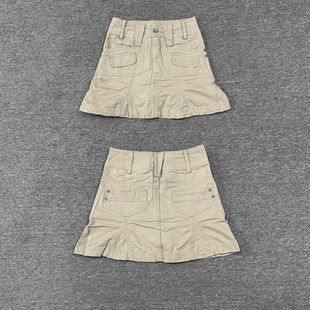 美式女高 重工无弹水洗磨破精梳棉好品多袋工装裙 有内衬 尾货