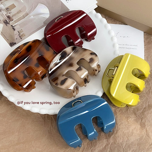 简约胖墩m型中号发饰南瓜抓夹女