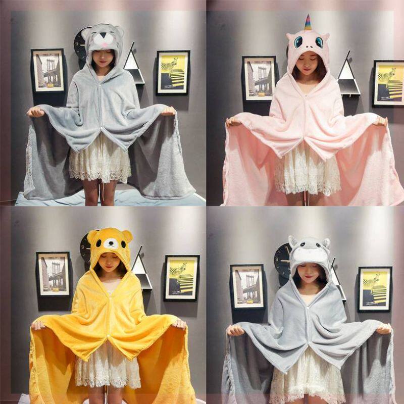 懒人睡衣外套学校少女心斗篷式披肩小孩子全身小毛毯披风家居,.。|msdalam kategori seperai dan bantal, selimut Leisure/selimut bulu/Carpet - dari Buy2taobao.com untuk memberikan perkhidmatan ejen Taobao profesional membeli