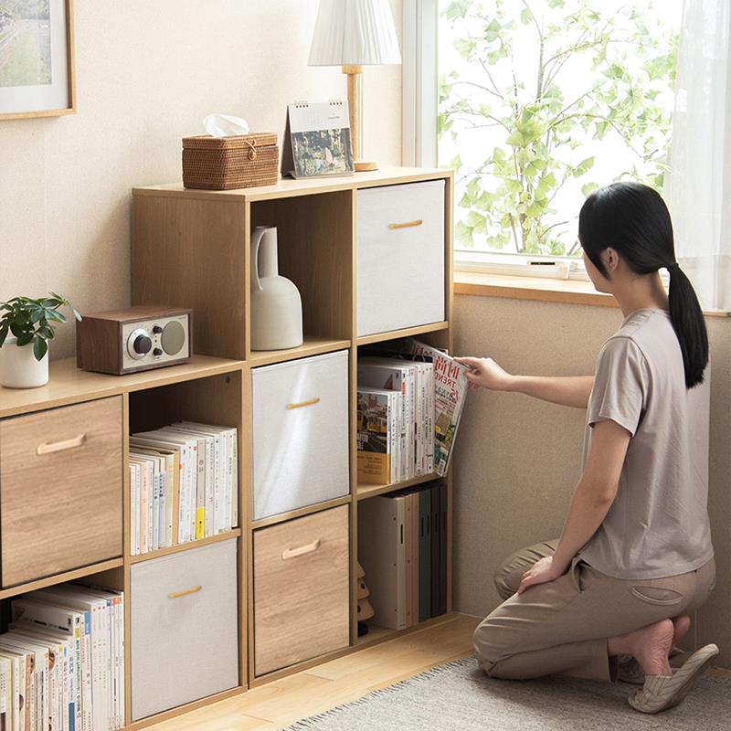 家用多功能九宫格柜子学生分层自由组合落地书柜客厅展示收纳柜架