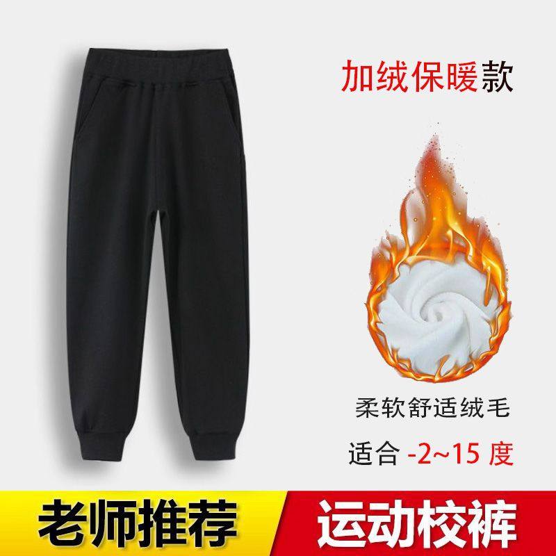 中小学生校服裤男女童同款通用纯裤子