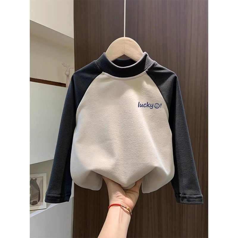 儿童加厚长袖T恤秋冬季新款男女童半高领德绒打底衫宝宝保暖上衣,童装/婴儿装/亲子装,T恤,淘宝优惠券,粉丝福利购,淘宝优惠卷