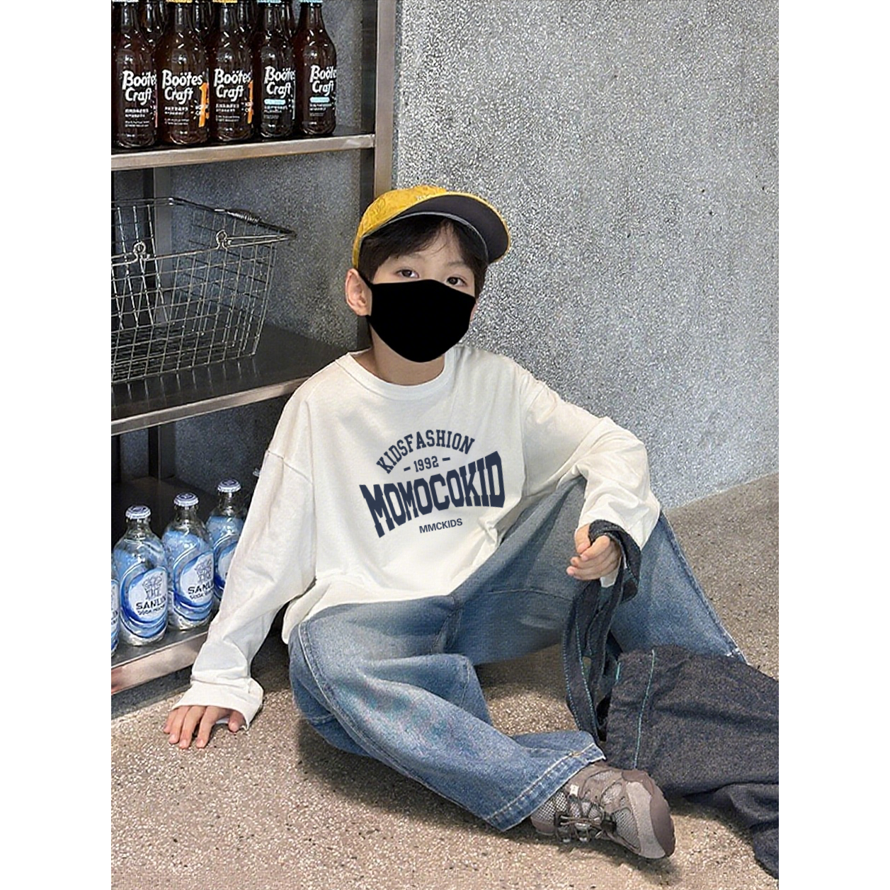 韩版男童纯棉长袖卡通T恤秋冬中大童宽松百搭潮流字母印花上衣,童装/婴儿装/亲子装,T恤,淘宝优惠券,粉丝福利购,淘宝优惠卷