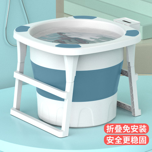 折叠加高浴缸儿童宝宝泡澡桶