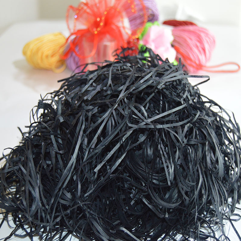 吉陶黑色拉菲草填充物碎纸丝 礼盒化妆品喜糖盒水果填充纸条包邮,节庆用品/礼品,糖盒/糖盒配件,淘宝优惠券,粉丝福利购,淘宝优惠卷