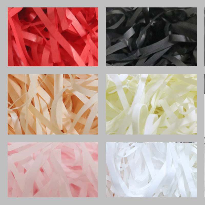 5mm彩色拉菲草填充物喜糖盒配件高档礼物化妆品大气装饰精品纸丝