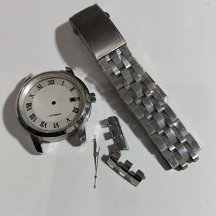 处理表壳39.5毫米某梭1853不锈钢透底钢带2813 8200单历手表配件