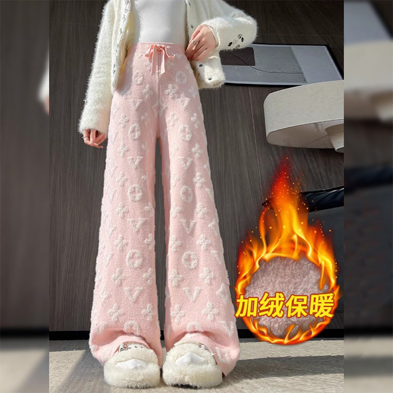 孕妇裤子2026秋冬新款加绒加厚高腰阔腿裤水貂绒字母针织休闲裤女,孕妇装/孕产妇用品/营养,孕妇打底裤,淘宝优惠券,粉丝福利购,淘宝优惠卷