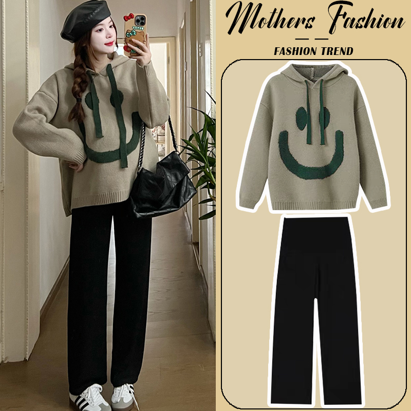 孕妇套装秋冬2025新款一件穿到生