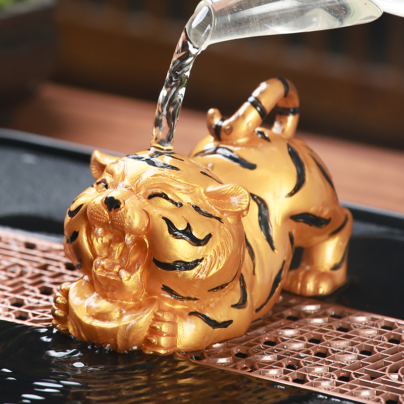 豪跃创意老虎变色茶宠茶桌茶台