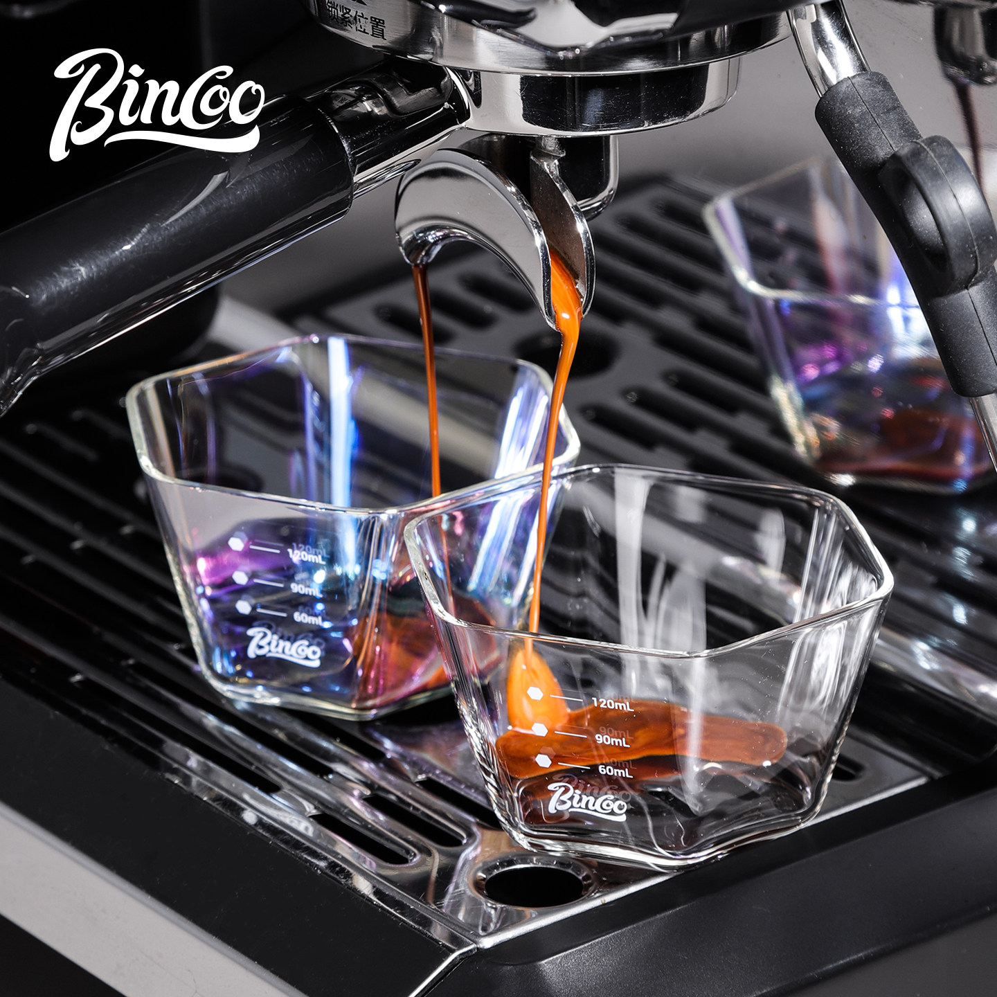 Bincoo意式咖啡萃取杯带刻度玻璃浓缩杯量杯小奶盅盎司杯大容量