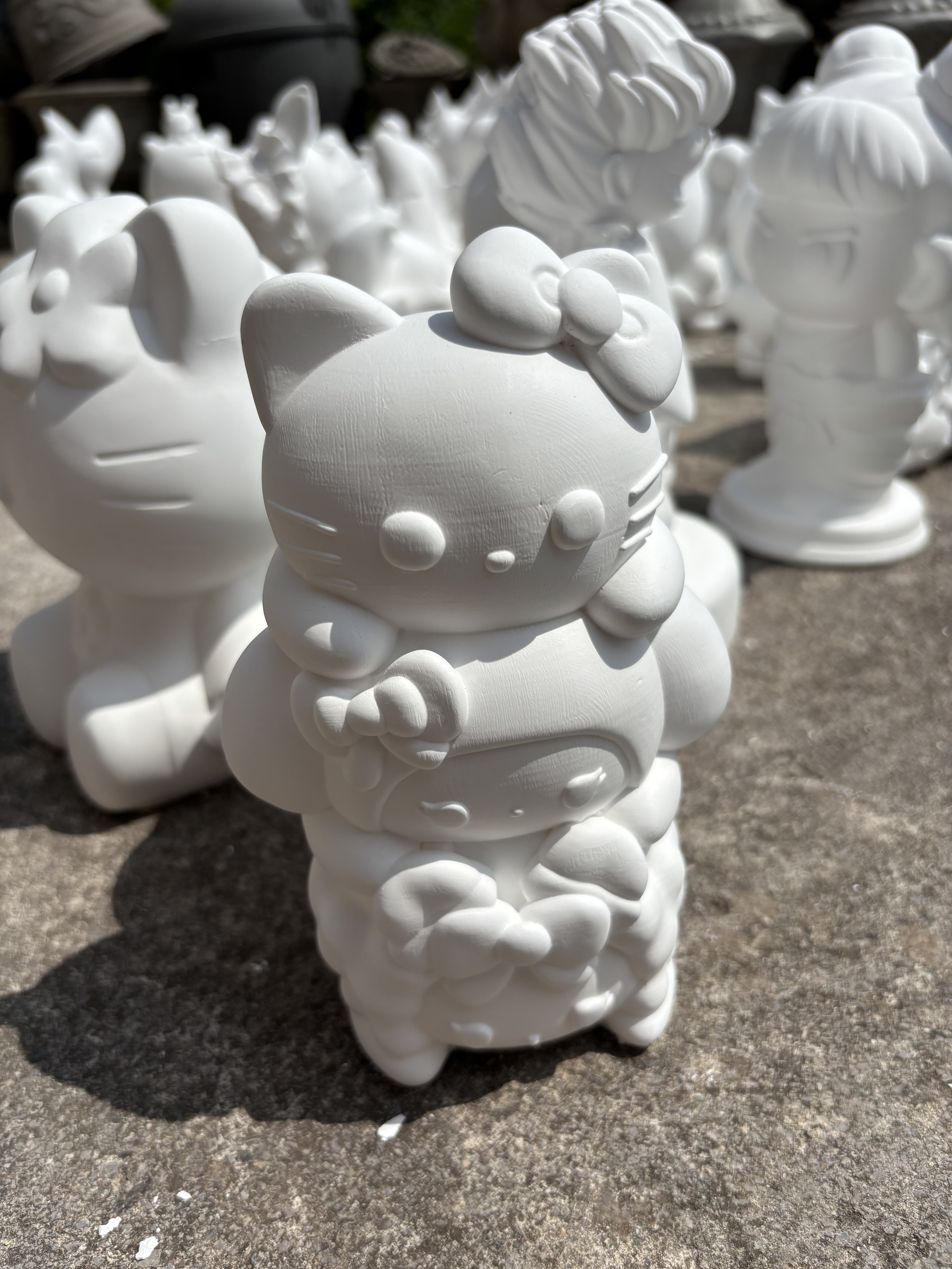 石膏娃娃白坯白胚涂色彩绘涂鸦石白模填色/模具彩绘/