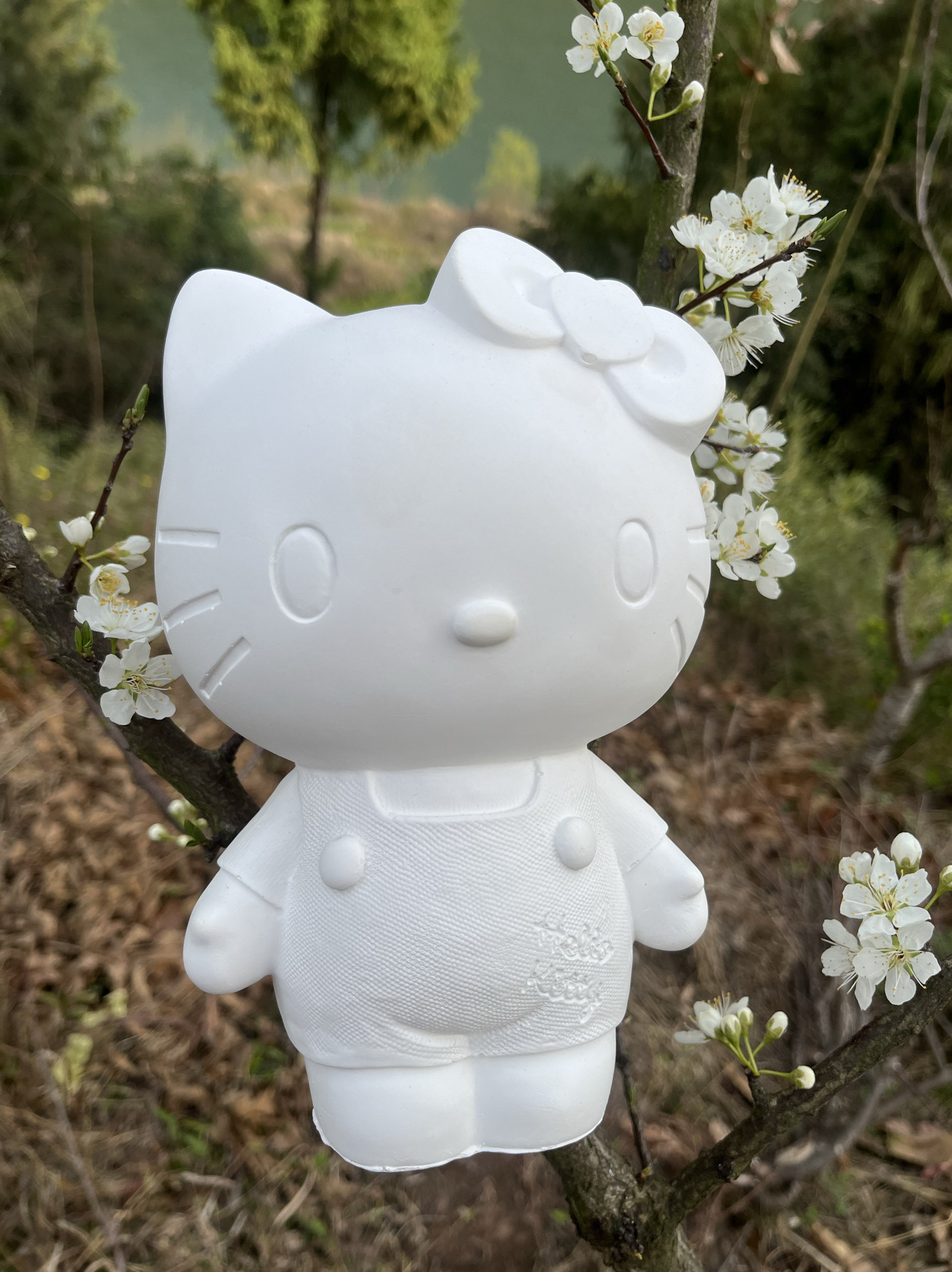 KT猫石膏娃娃涂色Hello 白模填色/模具彩绘/