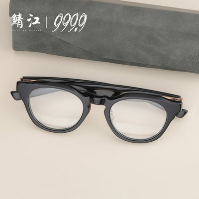 999.9眼镜日本手造复古轻板材时尚圆形男女专业近视配镜架NP-157