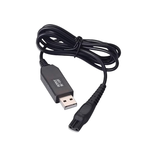 适用飞利浦电动剃须刀USB充电线15V智能升压电源线4.3V/8V充电线两孔转接头刮胡刀理发器配件Serie5000快充线