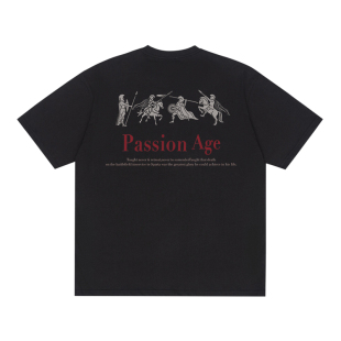 男女同款 印花圆领潮牌短袖 T恤