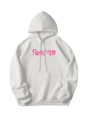 SMILE ISLAND 美式高街潮牌春秋新款时尚印花连帽衫宽松长袖卫衣