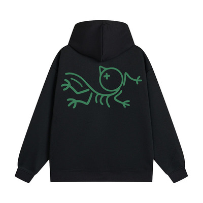 SMILE ISLAND 恶搞始祖系列小鸡印花宽松口袋美式连帽卫衣