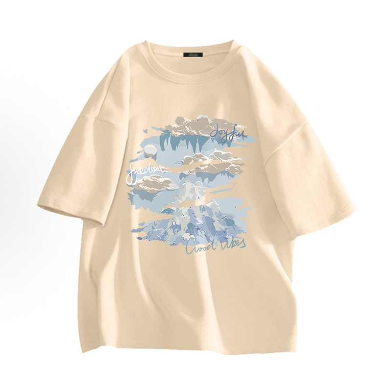 SMILE ISLAND 经典水墨风薄款ins清爽短袖T恤